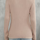 Scalloped V-Neck Rib-Knit Top