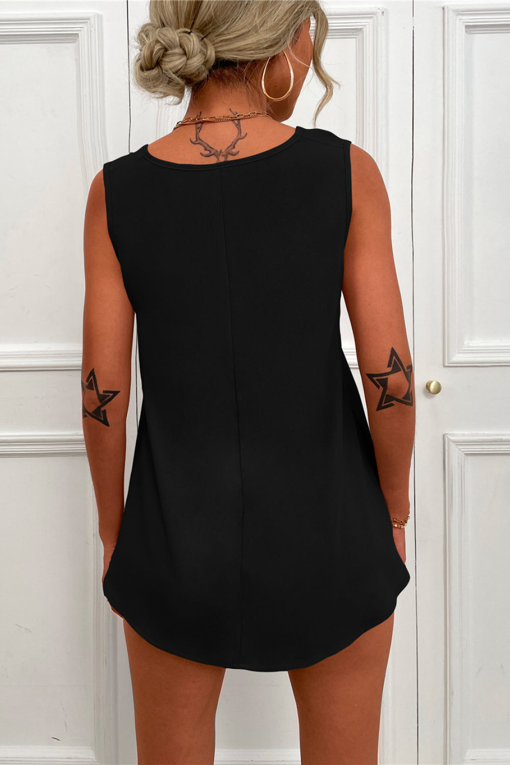 V-Neck Sleeveless Top