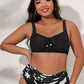 Plus Size Printed Gathered Detail Bikini Set