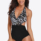 Tie Back Halter Neck One-Piece Swimsuit