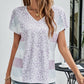 Leopard Striped V-Neck Tee Shirt
