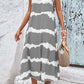Contrast V-Neck Spaghetti Strap Midi Dress