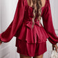Long Balloon Sleeve Layered Romper