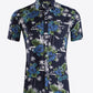 Printed Short Sleeve Collared Vacation Shirt