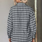 Plaid Button Front Dropped Shoulder Shirt