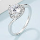1 Carat Moissanite 925 Sterling Silver Heart Ring