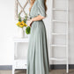 HEYSON Full Size Napa Valley Gauze Surplice Midi Dress