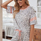 Accent Tee and Drawstring Shorts Lounge Set