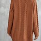 Warm Fall Mixed Knit Open Front Longline Cardigan