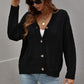 Cable-Knit Button Front Cardigan