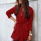 Belted Shawl Collar Blazer