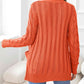 Button Down Cable-Knit Cardigan