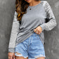 Mixed Print Raglan Top