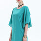 Round Neck Half Flutter Sleeve Tunic Blouse