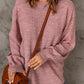 Heathered Dropped Shoulder Round Neck Sweater