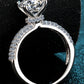4-Prong Moissanite 925 Sterling Silver Ring