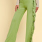 Fringe Trim Wide Leg Pants