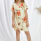 Girls Floral V-Neck Twisted Dress