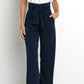 Tie Front Paperbag Wide Leg Pants
