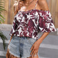 Floral Spaghetti Strap Cold-Shoulder Blouse