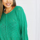 Mittoshop Exposed Seam Slit Knit Top in Kelly Green