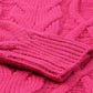 Mixed Knit Fringe Hem Mock Neck Sweater