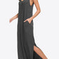 Split Spaghetti Strap Maxi Dress with Pockets