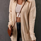 Open Front Hooded Cardigan with Pockets