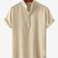 Textured Half-Button Top