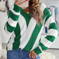 Color Block  Drop Shoulder Sweater