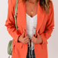 One-Button Padded-Shoulder Blazer