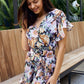 Petal Dew Full Size Floral Tie Belt Ruffled Romper
