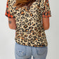 Leopard Plaid Floral Tee Shirt