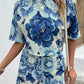 Printed Half Sleeve Top and Shorts Lounge Set