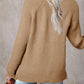 Half Button Long Sleeve Knit Top