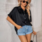 Button Front Dolman Sleeve Shirt