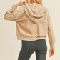 Kimberly C Full Size Zip-Up Drop Shoulder Hooded Jacket in Taupe