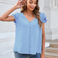 Swiss Dot Layered Flutter Sleeve Shirt