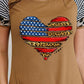 US Flag Heart Graphic Twisted Dress