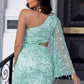 Sequin Cutout One-Shoulder Dress