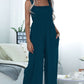 Square Neck Sleeveless Pocket Jumpsuit