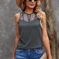Mesh Yoke Sleeveless Top