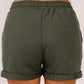 Drawstring Waist Cuffed Shorts