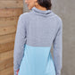 Color Block Raglan Sleeve Drawstring Sweatshirt