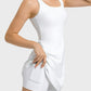 Square Neck Sports Tank Dress with Full Coverage Bottoms