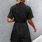 Button Down Collared Neck Romper