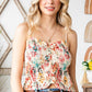 Floral Smocked Frill Trim Cami
