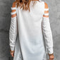 Cutout Waffle Knit Tunic Top