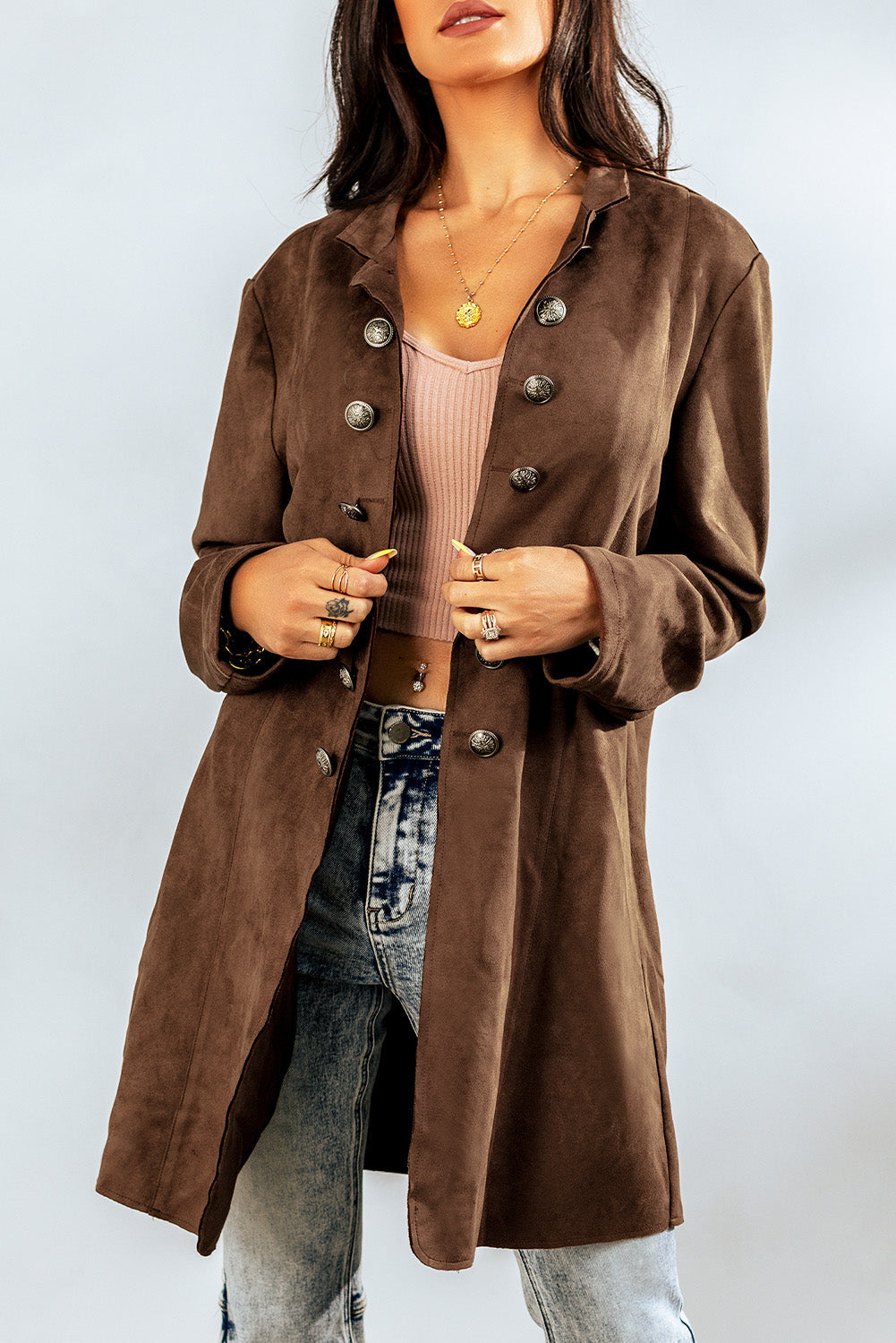 Double-Breasted Longline Jacket