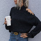 One Shoulder Distressed Sweater